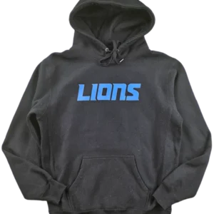 black detroit lions hoodie